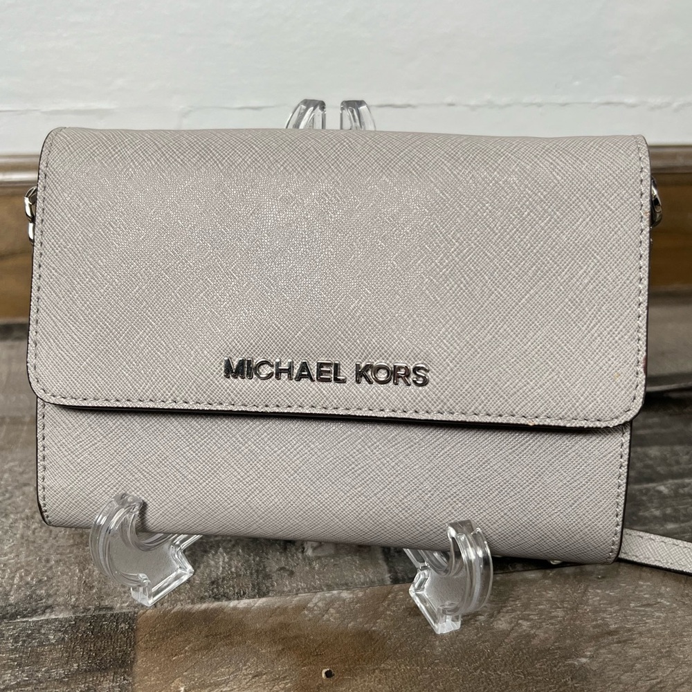 Michael Kors Light Gray Crossbody Bag
